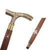 TAL The Antique's Lab Brown Ebony Brass T-Shape Handle Walking