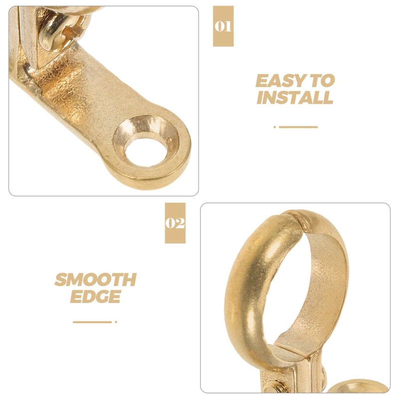 OSALADI Brass Pipe Clamp with 2 Holes Robust Pipe Bracket