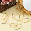 PABBEU Gold Hoop Earrings for Women Large Rhinestone Hoop Earrings