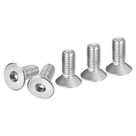 DTGN M10-1.5 x 25mm Flat Head Socket Cap Screws, 10 Pack 304 Stainless Steel Hex Socket Flat Head Screws, Full Thread, Countersunk Bolts