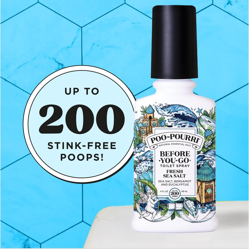 Poo-Pourri Before-You-Go Toilet Spray, Fresh Sea Salt, 4 Fl Oz,
