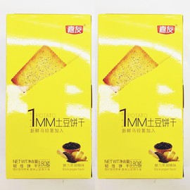 Potato Crackers, Black Pepper Flavor, 180g, Pack of 2