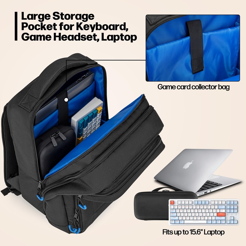 PGmoon Carrying Backpack Compatible with Steam Deck, Travel Case Bag