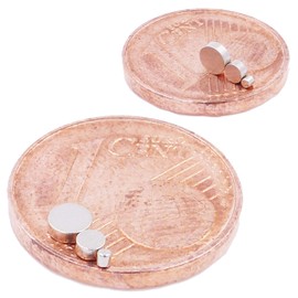 Brudazon 60 Mini Disc Magnets Set 1 x 1 mm + 2 x 1 mm + 3 x 1 mm N52 Strongest Level Neodymium Magnets Ultra Strong Power Magnet for Model Making Crafts Magnetic Disc Extra Strong