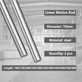 2Pcs 10mm x 100mm Linear Rail Rod Shaft Case Hardened Chrome Linear Motion Guide for 3D Printer