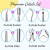 ARMIZ 4 Set Cuticle Pusher and Cuticle Nipper, Professional Cuticle