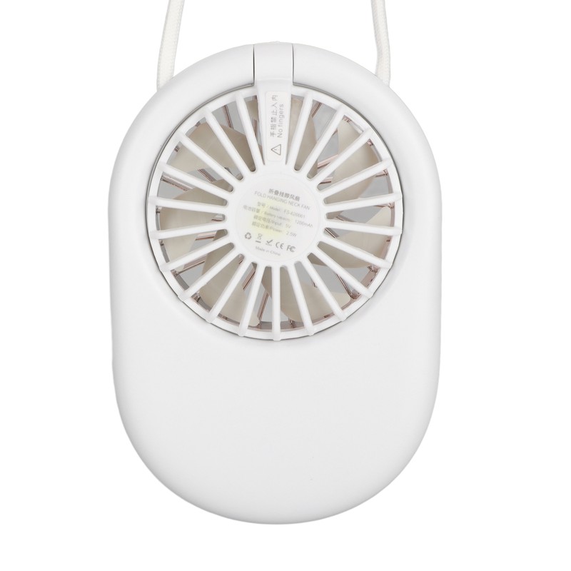 Neck Fan USB Rechargeable Battery 3 Speed Portable Handheld Vertical