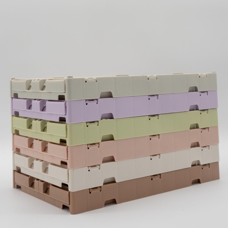 Collapsible Storage Box, Foldable Crate Organizer Bin with Handle, Stackable