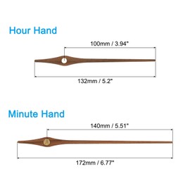 PATIKIL Replacement Clock Hands Kit, 5 Set Wooden Clock Mechanism Movement Wall Clock Hands Parts Replacement for 14 Inch Wall Clock Repair DIY Home Art Decor, H1