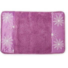 Popular Cortina de Ducha de baño, colección Daisy Stitch, 70 x 72 Pulgadas, Color Lima, Alfombra de baño, Lila, Alfombra para baño, 1