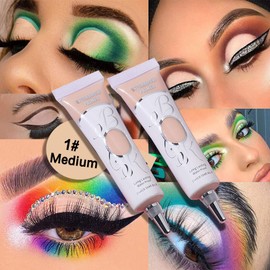 LOKFAR 2 Pack Matte Eyeshadow Primer for Oily Lids Medium Eyeshadow No Crease Eye Primer Makeup Eyeshadow Base Waterproof & Smudge-proof & Long Lasting Cream Liquid Eye-shadow for All Shadows (Set B)