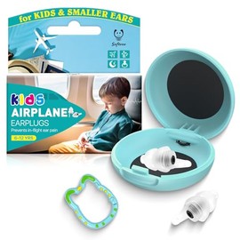 softvox Kids Ear Plugs (6-12 yrs), Travel Earplugs for Flying - Ear Protection for Airplane, Loud Events,Noise Sensitivity, Noise Reduction Hearing Protection-BK
