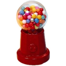 1Pcs Red 1/12 Miniature Gumball Machine Dollhouse Decoration Accessories Miniature Dollhouse Accessories (0.6x0.6x1.2 inch)
