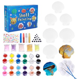 DSYZWEE Shells Painting Children's Set, 12 Pieces Shell for Crafts, Sea Theme Painting Set for Children, Creative Gifts, Suitable for DIY Patterns