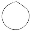 I-be, 446603/black/si/45 black spinel necklace, jet black, diameter 3 mm,