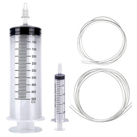 Large Syringe 500 ml with Hose Plastic Syringe Reusable Oil Liquid Syringe for Laboratory, Industry, Pet Feeding and Plant Watering