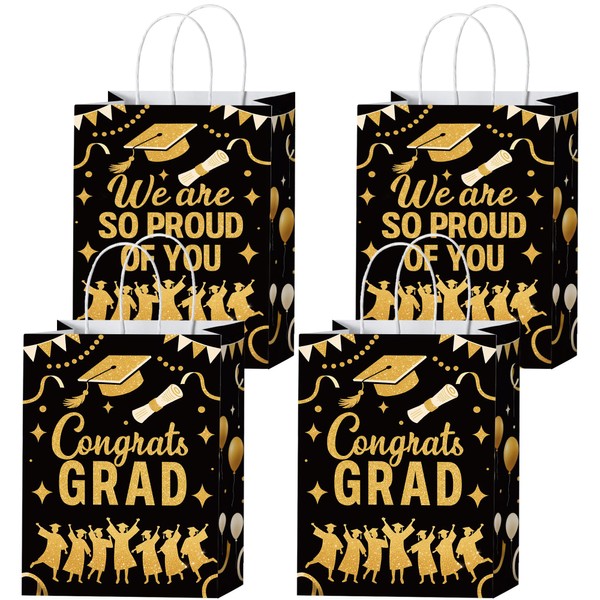 KEWUFD 20PCS Congrats Grad Goodie Bags With Handles Class of