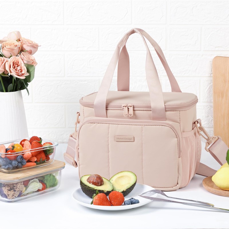 NISHEL Lunch Bag for Women, Insulated Leakproof Cooler Case with
