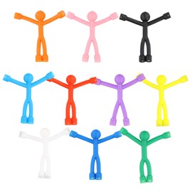 Wisebom Mini Man Magnet Refrigerator Magnets, 10 Pieces Funny Human Magnets Flexible Rubber Magnet, Colorful Fridge Magnets Decoration Creative Travel Toys for Kitchen Office