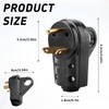30 Amp RV Male Plug Replacement,125V ED-304P Heavy Duty RV