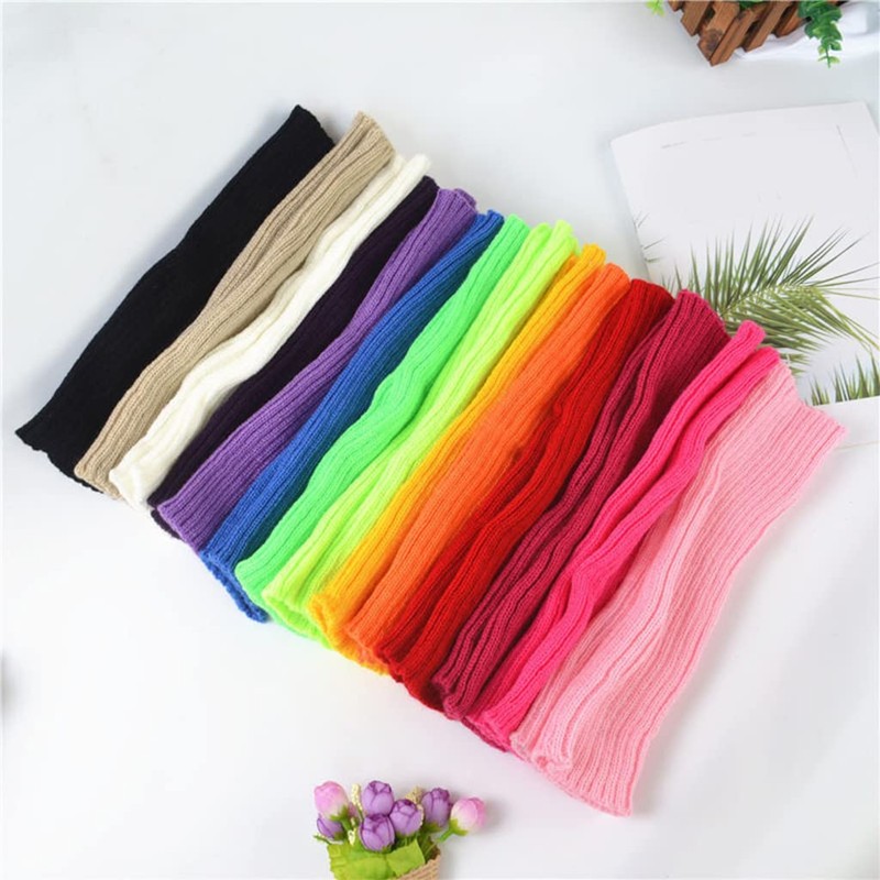 shunxinersty Knitted Sleeve Knit Arm Sleeve Thumb Hole Glove Winter