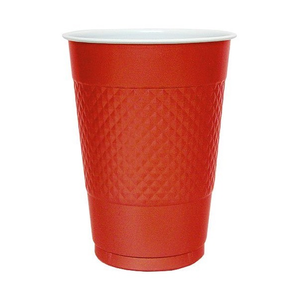 Red 16 Oz. Plastic Tumblers Cups - 50 Count