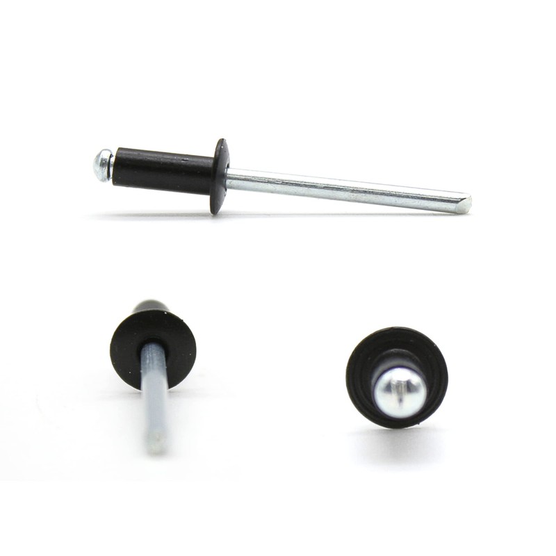 DOJA Industrial Black Aluminium Blind Rivets 4.8 x 12 mm