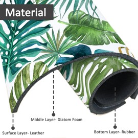 15" X 5.5" Kitchen Sink Splash Guard Faucet Mat Leaf Super Absorbent Fast Drying Faucet Guard & Draining Mat Sink Splash Guard Behind Faucet for Kitchen, Bathroom