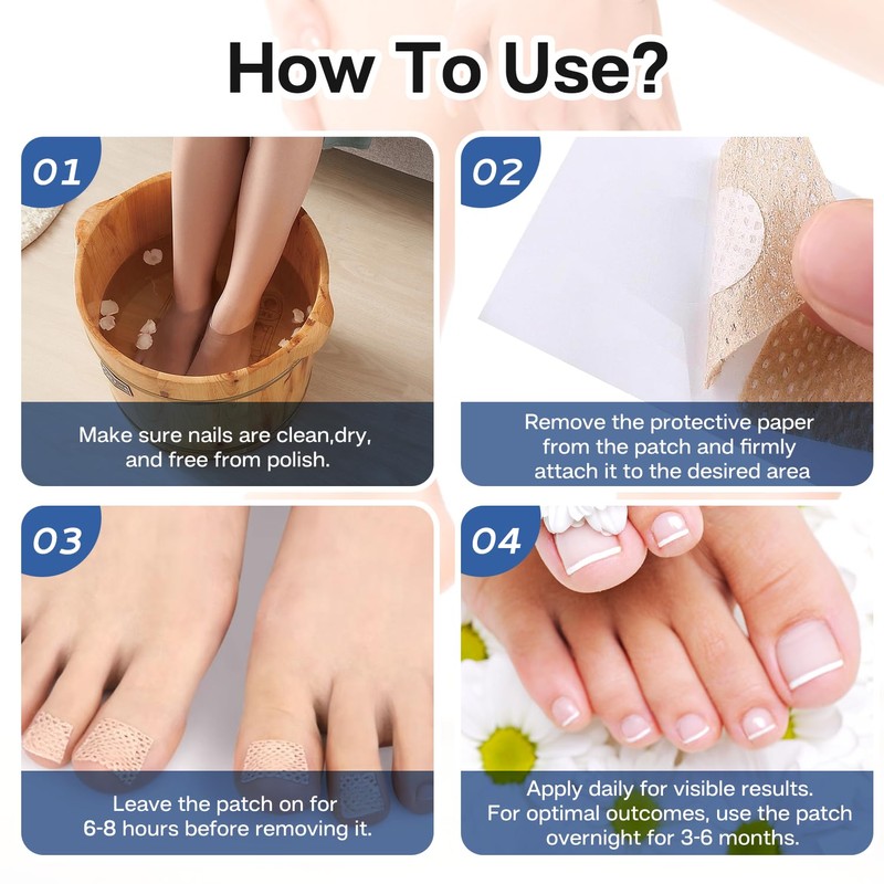 Nail Patches - Toenail Care for Toenail Fingernails - 8-Hour