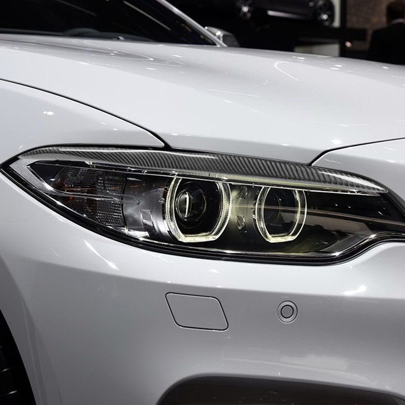 Carbon Fiber Car Headlight Eyebrow Eyelids Fits for F87 M2