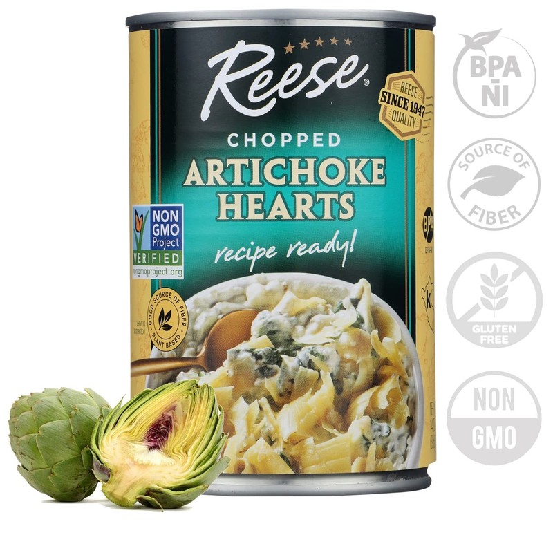 Reese Chopped Artichoke Hearts, 14 Ounces(Pack of 12)