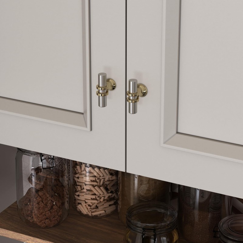 homdiy 10 Pack Brushed Nickel Cabinet Knobs Silver Gold Knobs