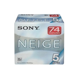 Sony 5MDW74NEB Neige Recording MD (Mini Disc) 74 Minutes, 5 Sheets