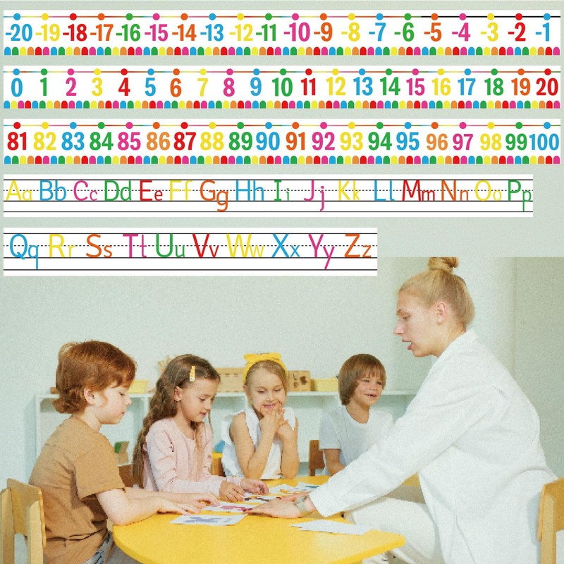 32Pcs A to Z Alphabet Letters -20-100 Number Cards Boho