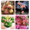 LUEYAO Artificial Peach, Simulation Pink Fake Fruit Mini Lifelike Peach