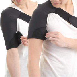 2key Shoulder Supporter, Washing Net Included, Thermal Insulation, For Sports, Golf, Baseball, Unisex, Adults, One Size Fits All (Right Shoulder)