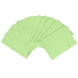 JMU 2500 Dental Bibs, 2-Ply Tissue 1-Ply Film, Dental Bibs Disposable Bulk, 13" x 18" Tattoo Bibs Medical Tray Covers Green（20 Bags of 125)