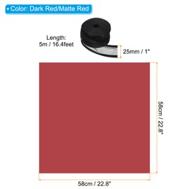 PATIKIL 20 Sheets Flower Wrapping Paper, Waterproof Flower Paper Wraps with Ribbon Floral Bouquet Supplies for DIY Crafts Packaging Bouquet, 22.8x22.8 Inch, Dark Red/Matte Red