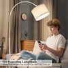 White Arc Floor Lamp, Modern Floor Lamp for Living Room