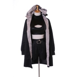 Kawaii-Story MN-234 Black Hooded Jacket 5-Piece Cosplay Complete Costume for Nanakusa Nazuna Call of Night Anime Manga (XXL)