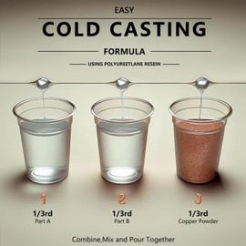 Premium Copper Powder for Cold Casting Sculptures - High-Grade 350 Mesh with Enhanced Packaging | Casting Powder Ideal for Home and Office Décor - 1lb with Anti-Oxidation Packaging (Red-350 Mesh)