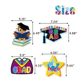 hhdatc Cute Kindergarten Ornament Pack of 8 Preschool Graduation Decorations Class of 2025 Photo Booth Props,Kindergarten Graduation Gifts and Ornaments for 2025