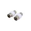 Coaxial TV Aerial Connector, 2 Pieces TV Aerial Female to