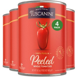 Tuscanini Italian Tomatoes, 14.1 oz (4 Pack) | 100% Italian Canned Tomatoes | Delicious Taste | Perfect Pizza & Sauces | BPA Free Can | Kosher