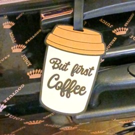Unknown Travel Luggage Tag COFFE CUP DESIGN - CUTE!!!!
