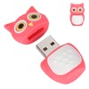 Cartoon U Disk Pink Owl Appearance High Speed Bulk Storage