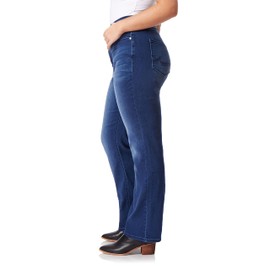 Angels Forever Young 360 Sculpt Women's Fashion Bootcut Jeans with Contoured Stretchy Waistband, Zipper Fly, 5-Pocket Denim Construction, Machine Wash Safe, in Orchard, 10 Short