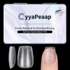 CyyaPeaap Extra Short Coffin Nail Tips, 240Pcs Double-Sided Matte Soft