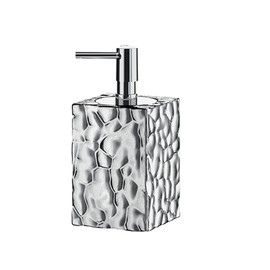 Gedy G-New Martina, Silver, Bathroom Soap Dispenser Made of Stainless Steel and Cromall, Measures 16 x 7.5 x 7.5 cm and Weight 0.4 kg, R&S Design, 2 Year Warranty, Unica