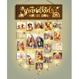 Grandma Gifts Christmas Gifts for Grandma Picture Frame, Nana Gifts Birthday Grandma Gifts from Grandchildren Granddaughter, Grandkids Glowing Photo Holder with Lights Grandmother Gigi Grandpa Gifts